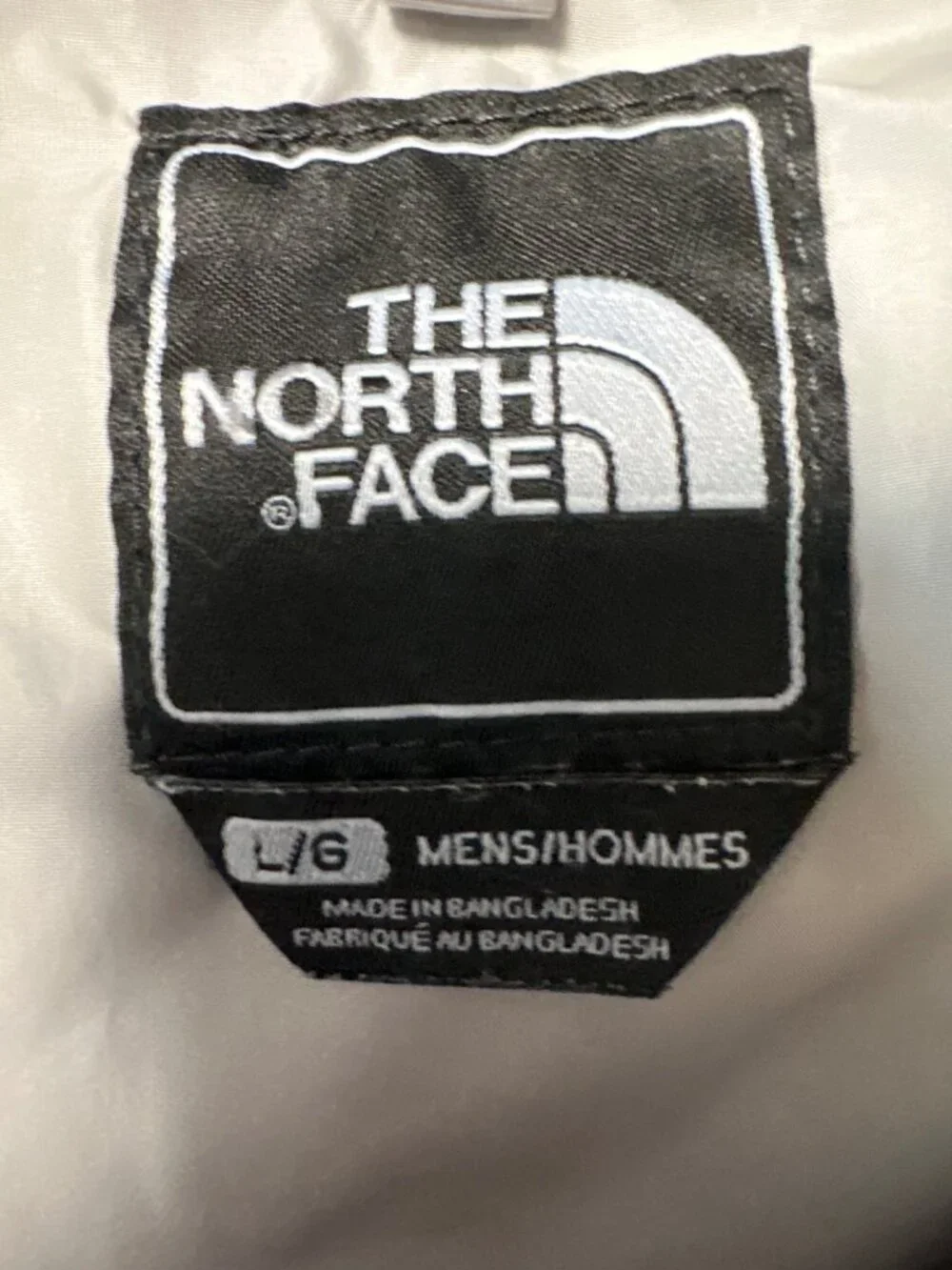 The North Face Mens Gray & White Lightweight Hooded Jacket Size L